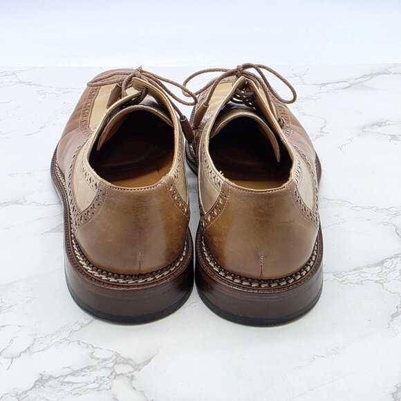 Mezlan Costa Wingtip Oxford Dress Shoes Mens 11.5 Brown Two Tone Leather Brogue main image 6
